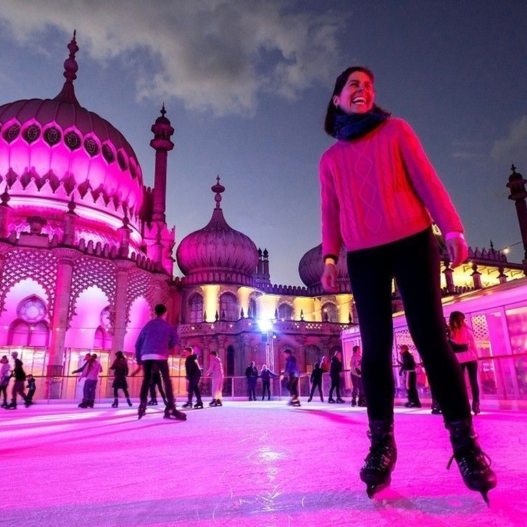 Ice skating at Brighton Pavilion