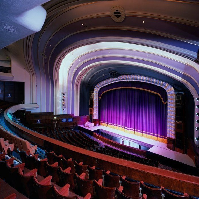Stage and seating area in a modern theatre.