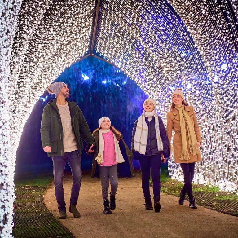 Christmas Cathedral at Leeds Castle. Image by Richard Haughton for Sony Music