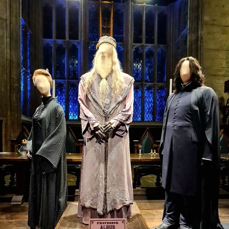 Costumes worn by actors featuring in the Harry Potter films at the Warner Bros Studio Tour