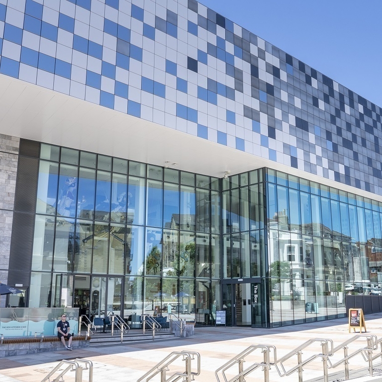 An exterior shot of The Box in Plymouth