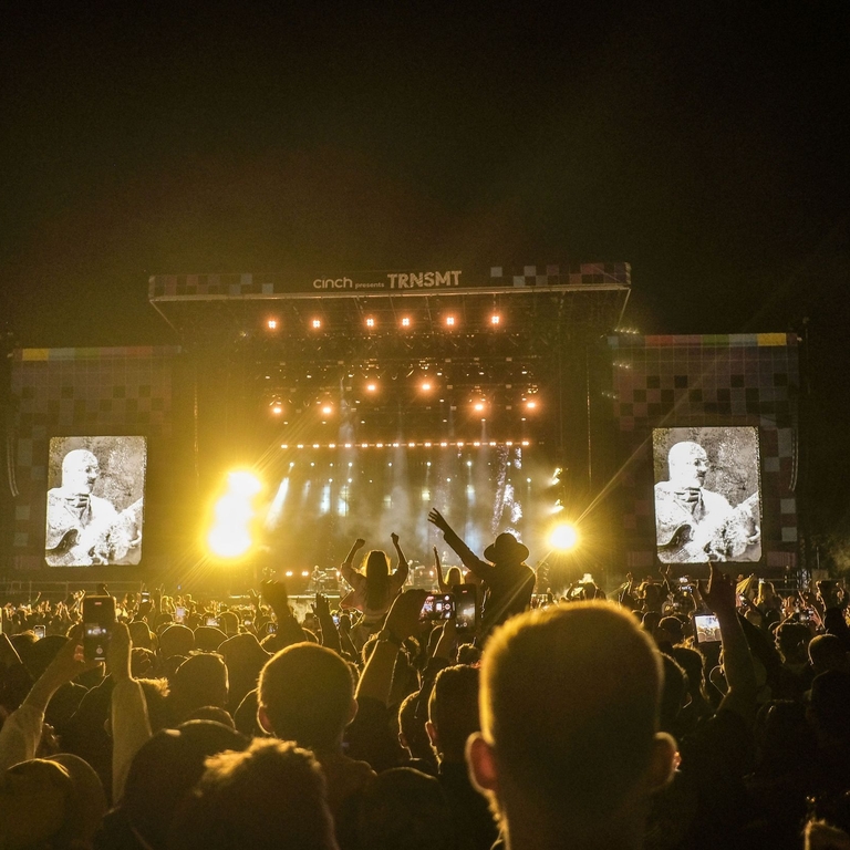 Crowd in front of the stage at TRNSMT festival