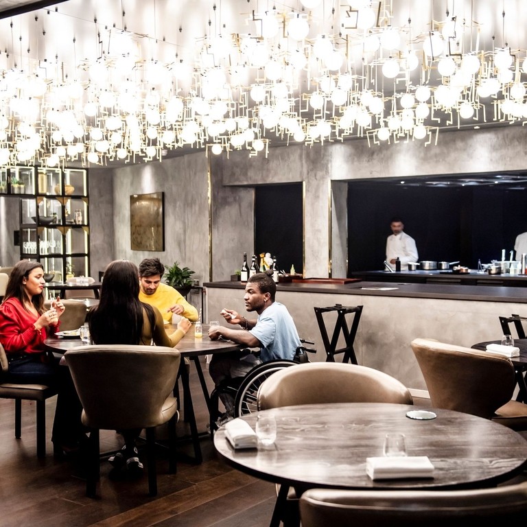 Inside the Opheem restaurant