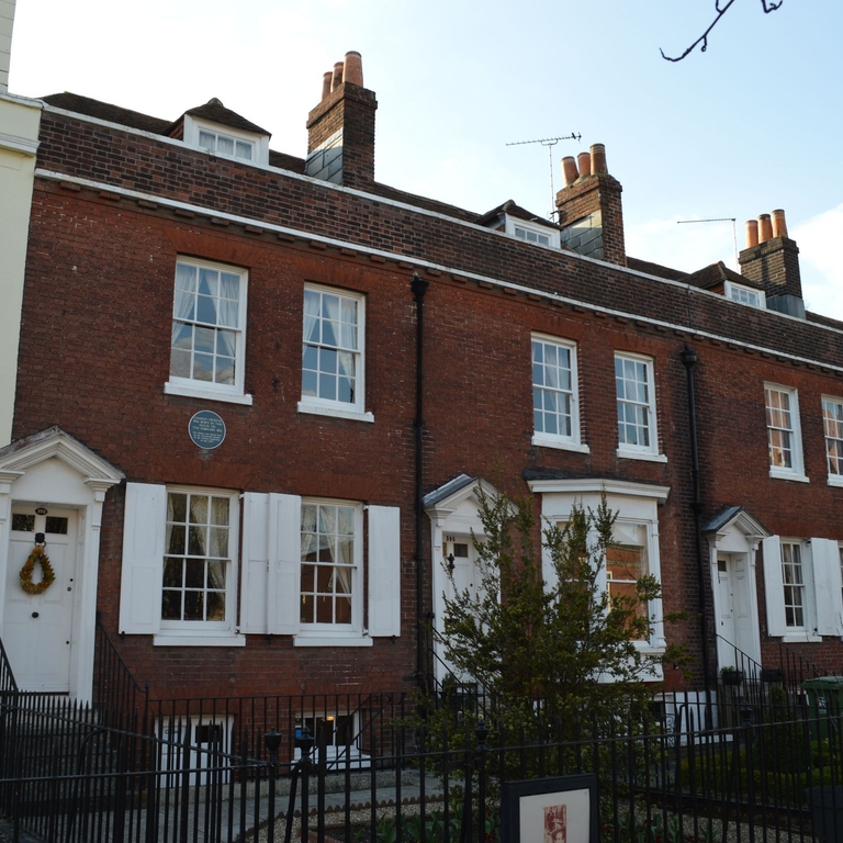 Exterior shot of a row of terraced houses