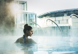 Rooftop infinity pool at One Spa