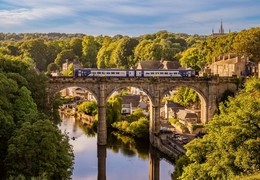 View of Knaresborough, a town located in North Yorkshire.