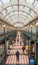 An upstairs view across the Great Western Arcade in Birmingham