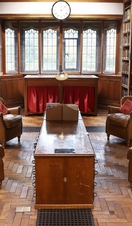 The reading room in Gladstone's Library in Hawarden, Wales