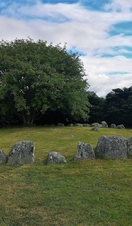 A view of a Neolithic stone circle in the Scottish Highland town of Aviemore.