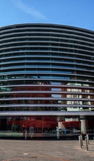 An outside view of Leicester's Curve Theatre