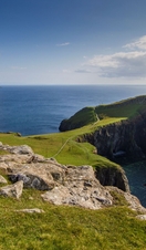 Young walker looking at the view