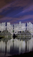 Light projections being displayed on Raby Castle as part of Lumiere 2021