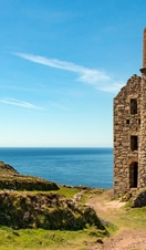 The abandoned mine engine house of West Wheal Owles at Botallack, Cornwall