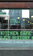 An exterior shot of Open Kitchen in Manchester's People's History Museum