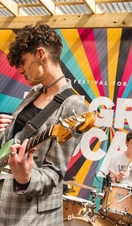 A band on stage at the Great Escape festival in Brighton