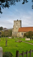 An exterior view of a church in Cookham, Berkshire