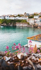 A coastal village scene 