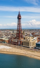 Blackpool seafront and Blackpool Tower.