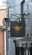 The exterior of the Christmas Steps in Bristol