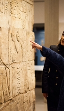 Winter-an evening at a museum