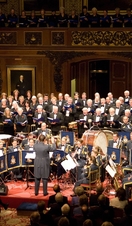 An orchestra performing on stage as part of Windsor Festival
