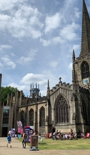 An exterior shot of Sheffield Cathedral
