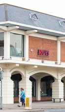 An exterior shot of Roys of Wroxham, a department store in the Broads National Park