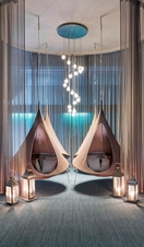 Relaxation pods in Rina Spa at The Midland, Manchester