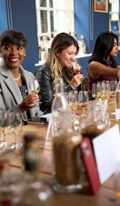 A group of people enjoying a whisky tasting session