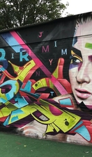 Street art on a wall in Leicester