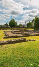 Remains of the Romano-Celtic Temple in Caerwent Roman Town. 