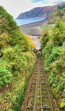 Photograph of Lynton and Lynmouth Cliff Railway in North Devon.
