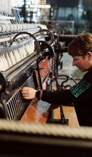 A technician preparing an exhibit at Manchester's Science Museum