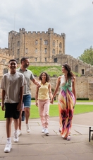 A Family exploring Durham Castle