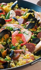 Valencian Paella in a Paella Pan