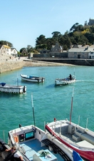 The harbour of Saint Michaels Mount in Cornwall