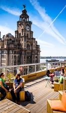 Rooftop of Oh me oh my restaurant in Liverpool