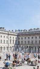 The Edmond J Safra Fountain Court in the centre of Somerset House, London