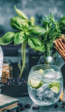 A promotional shot of a bottle of Exeter Gin on a box