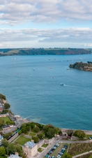 A long overhead view of Plymouth Sound National Marine Park