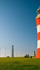 A long view of Smeatons Tower in Plymouth, Devon