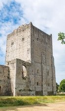 Exterior shot of an old castle