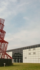 An art sculpture next to the Sainsbury Centre for Visual Arts in Norwich