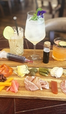 A platter of food from the Zombie Cocktail Flight & Scavenger Snack Board, Hooked-on-Group