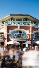 An exterior shot of Shelter Hall in Brighton, a popular restaurant with outdoor seating