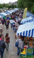East Coast Organics stall at Edinburgh Farmers’ Market, Castle Terrace, Edinburgh