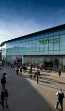 An overhead view of Windsor Yards in the town centre