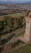 Aerial view of Balmashanner Hill in Forfar