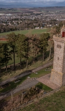 Aerial view of Balmashanner Hill in Forfar