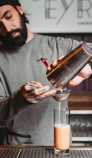 Cocktail bar at Escape to Freight Island, Manchester